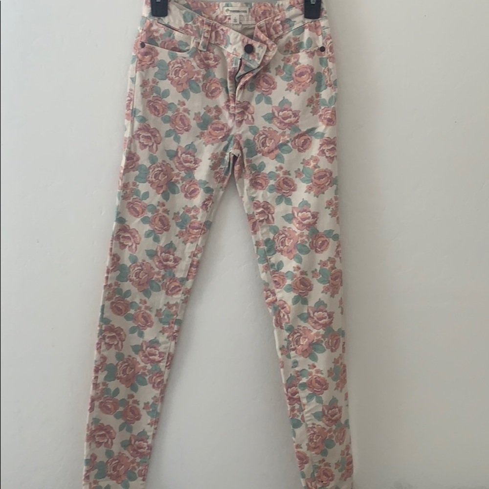 Super cute floral jeans